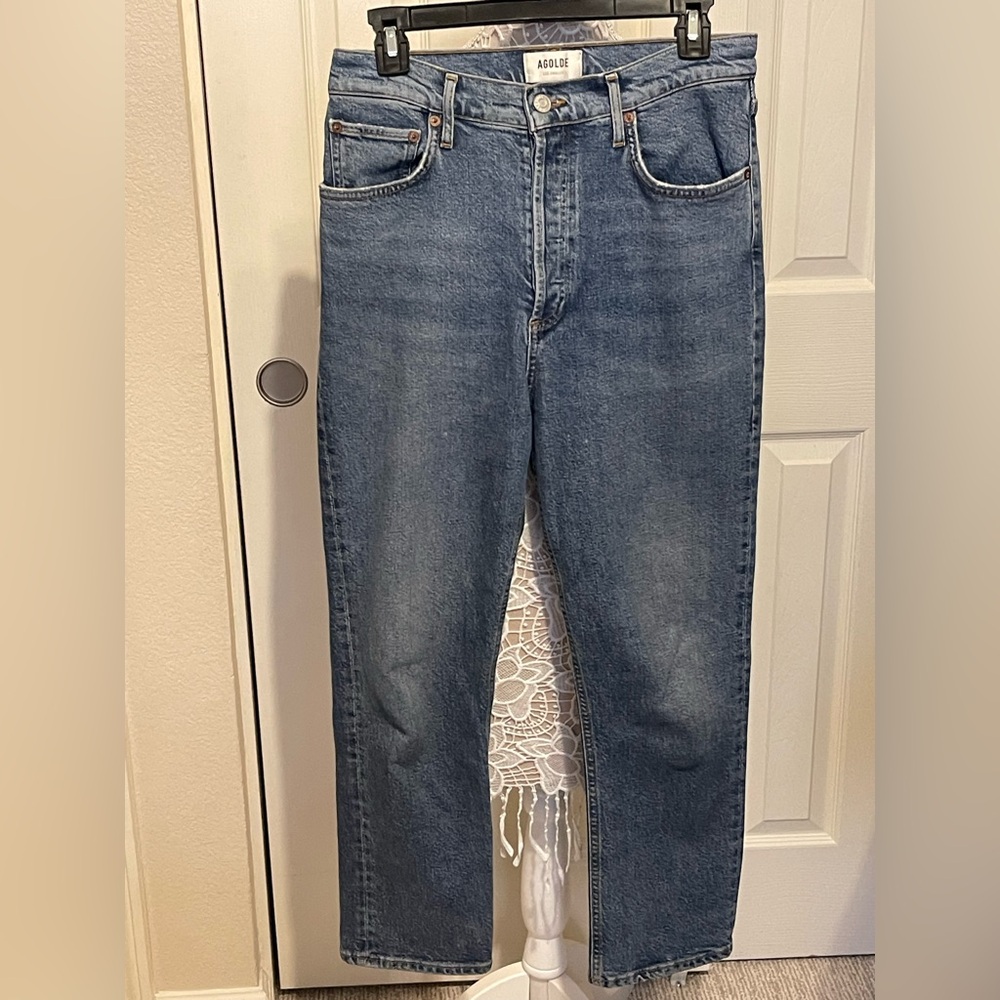 Agolde Women's High Rise Jeans - Blue
